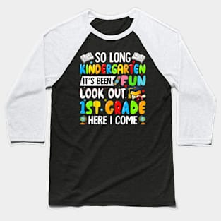 Kids Kids So Long Kindergarten Graduation 1st Grade  2 Baseball T-Shirt